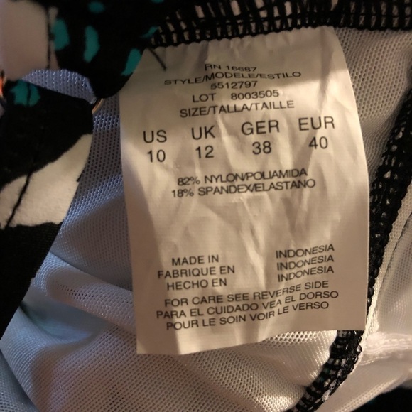 Nwt Swim Solutions Garden Confetti  Swimdress - Picture 4 of 4